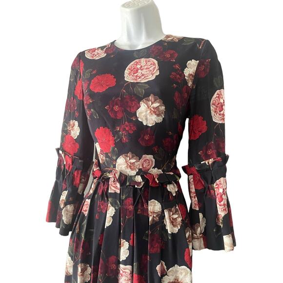 Mother Of Pearl silk Floral Dress - Picture 8 of 11